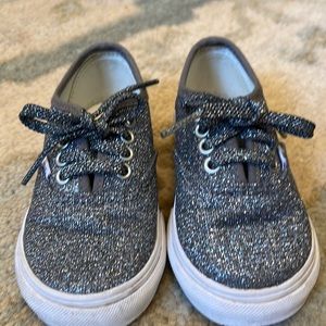 Vans lows, silver glitter size 6 toddler